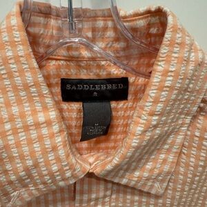 Saddlebred Orange and White Checkered Shirt